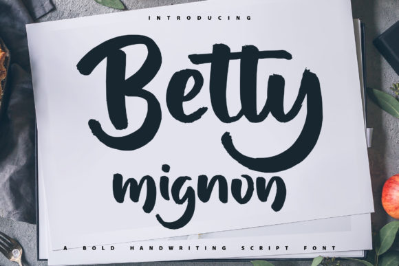 Betty Mignon: A Bold Brushed Font for Expressive Editorial Design