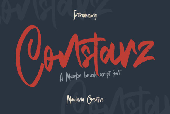 Constarz: A Daring Brushed Handwritten Font for Editorial Impact