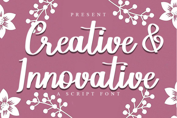 Creative Innovative: A Bold Paint-Brushed Script Font for Handmade Designers