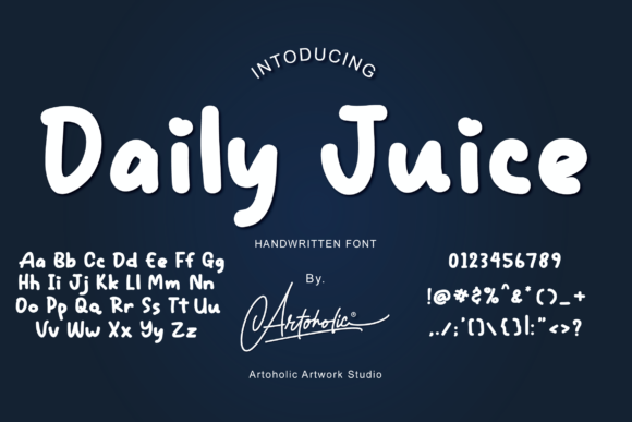 Daily Juice: A Cute Paint Brushed Handwritten Font for Modern Web Design