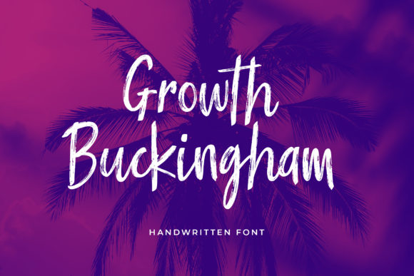 Growth Buckingham: A Modern Brushed Handwritten Font for Editorial Elegance