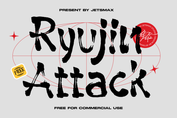 Ryujin Attack: A Bold Display Font for Business Branding